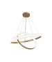 Κρεμαστό φωτιστικό LED 60W 3CCT by switch on base σε χρώμιο D:60cm 6102-Golden
